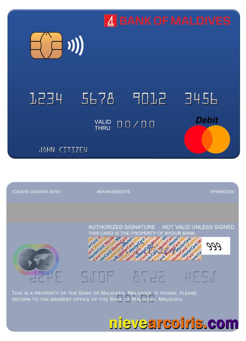 Maldives Bank of Maldives mastercard